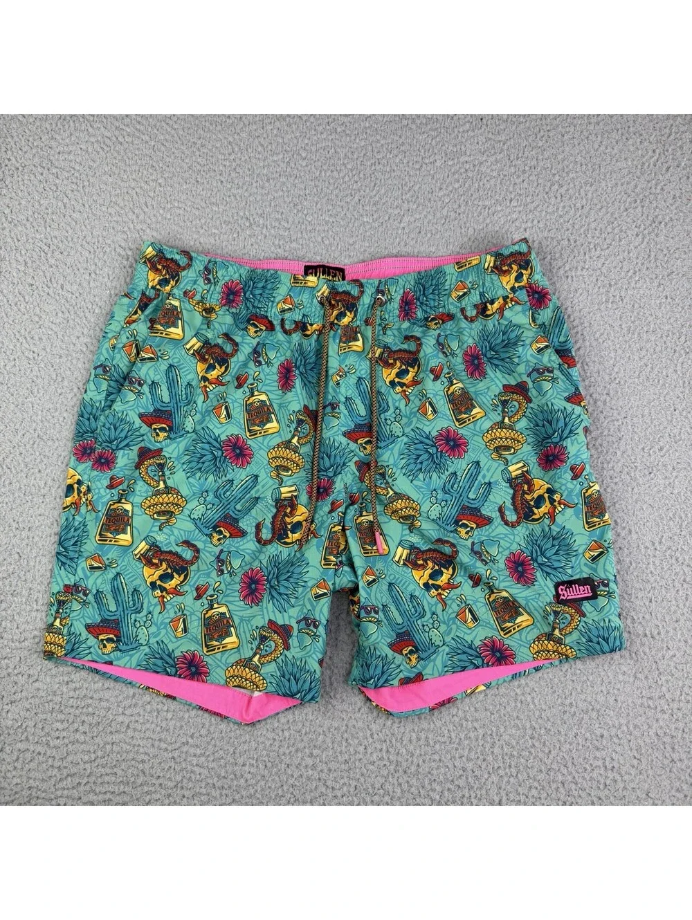 Sullen Art Collective Tequila Pardy SCM6261 Tattoo Graphic Board Shorts Men's M
